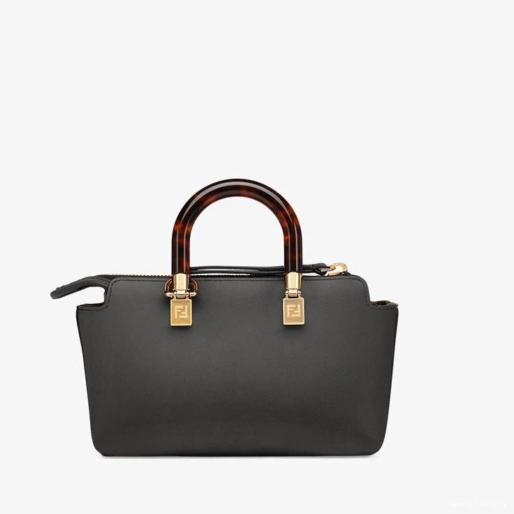 Cheap Leather Logo Calf Bag Fendi By Boston The In Mini Way Black ROMA 0713